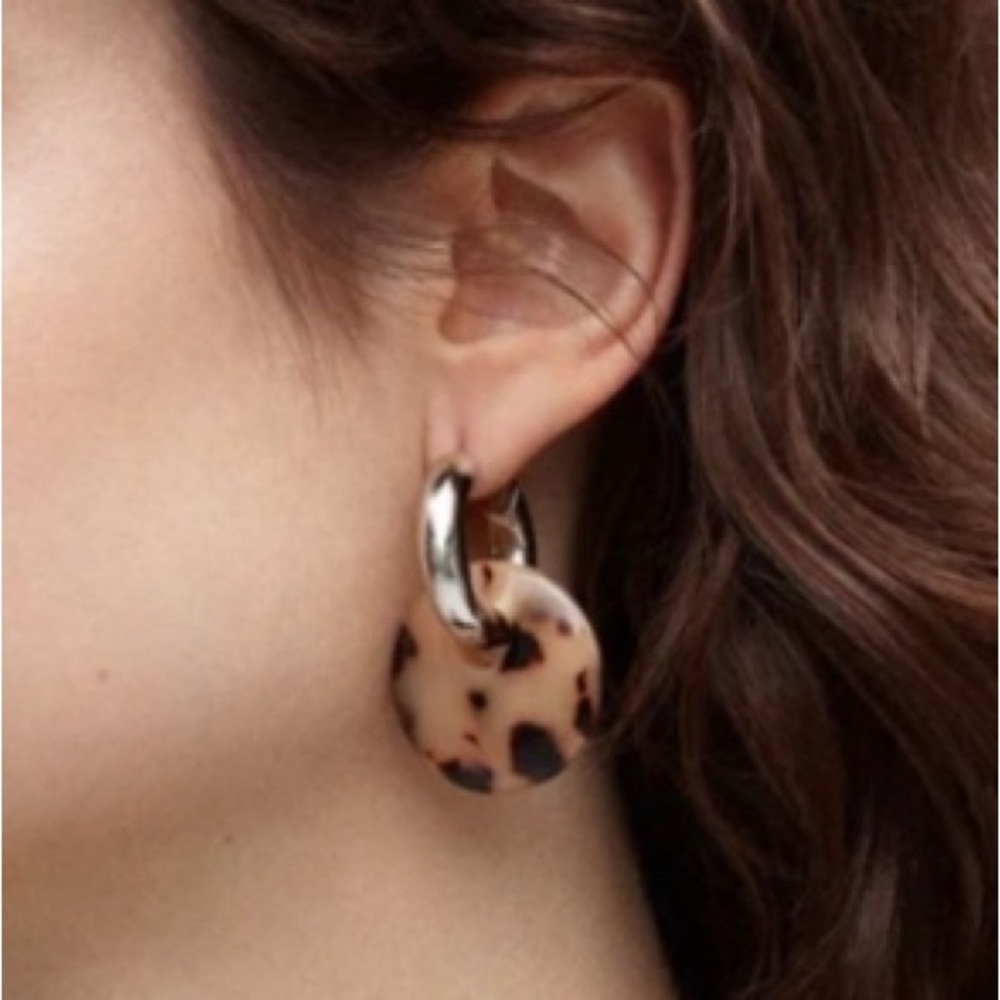 🌟 Set of 3 - Machete Italian acetate chunky disc charms set in neutral colors